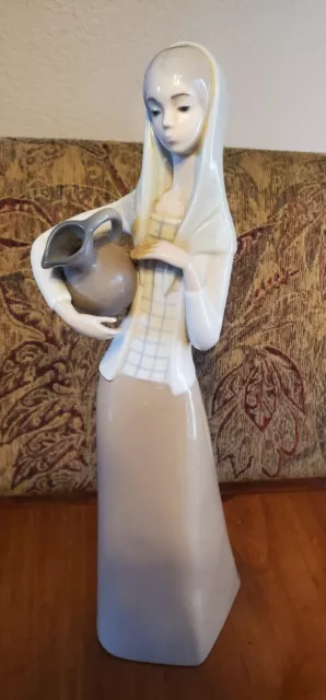 Lladro Zaphir Woman With Water Aqua Jug 15” Porcelain Figurine Statue Spain