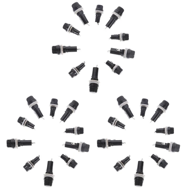 48 pcs panneau électrique Électrique SUV Amp Fusible Caps Tube de verre Porte-Fu