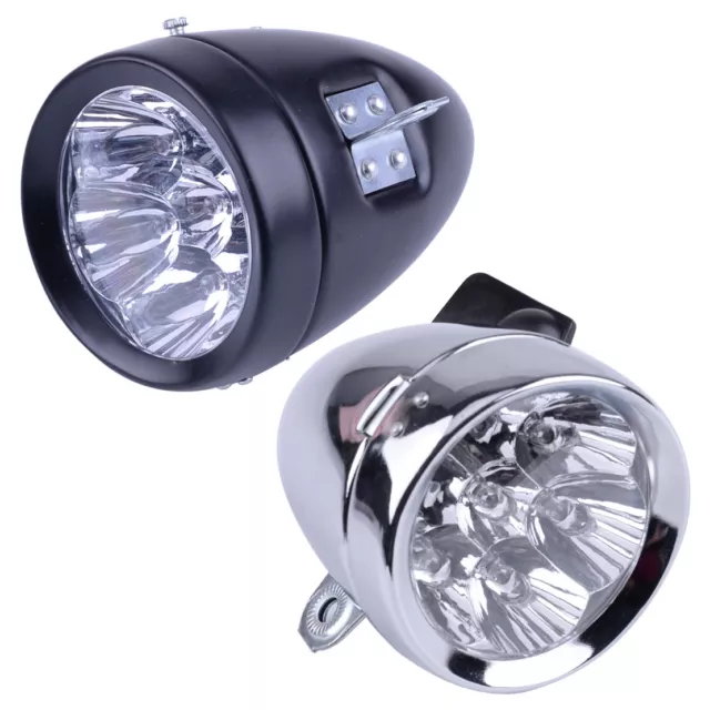 Retro Vintage Bicycle Bike Front Light LED Headlight Head Fog Lamp W/ Bracket