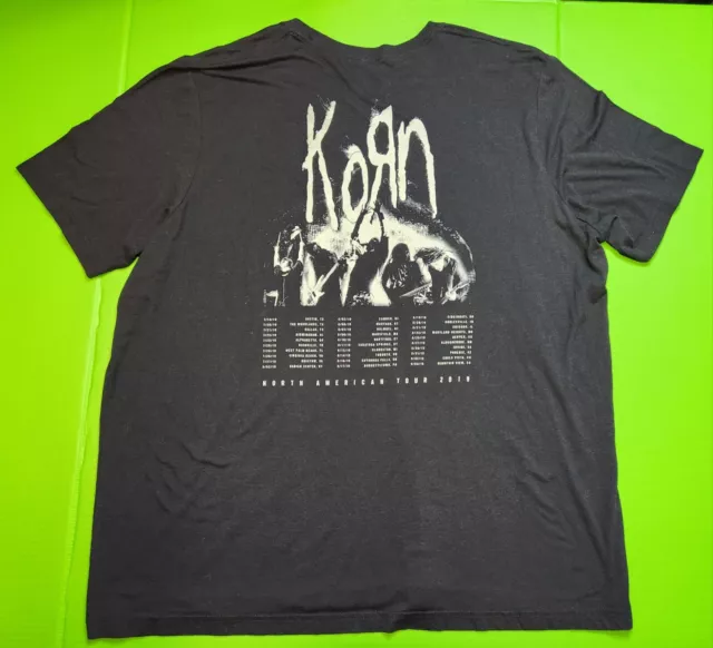 Korn North American Tour 2019 Tour Shirt Double Sided Size 3XL HARD TO FIND SIZE