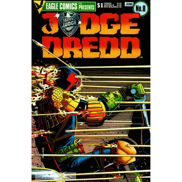 Judge Dredd 8 of 33. Eagle Comics Issue 8 Comic Bag + Board 1 6 84 2000AD 1984 .