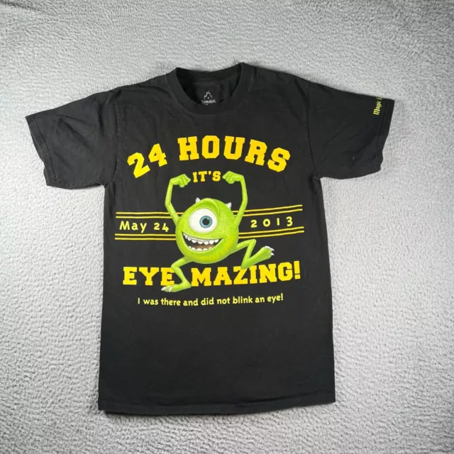 Camiseta Disneyland para hombre pequeña negra manga corta gráfico de Mike Wazowski