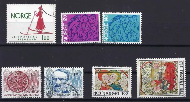 Norwegen Lot aus dem Jahr 1975 gestempelt, used