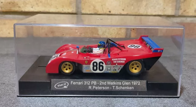 SLOT IT FERRARI 312 Pb Slot Car Kit 29 Pieces Complete Mint