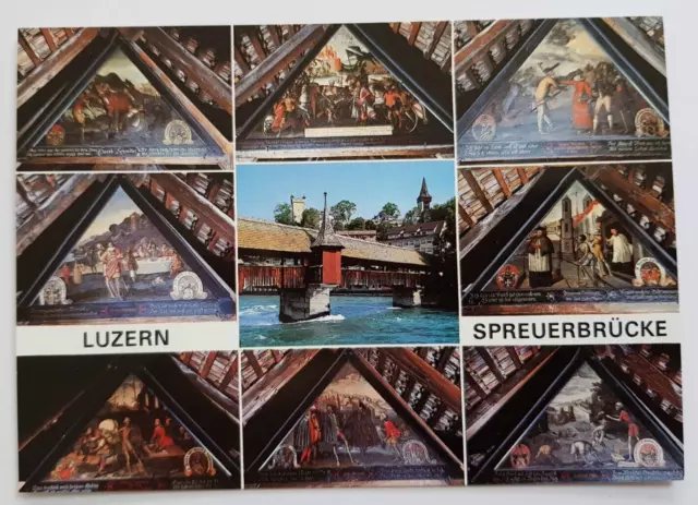 AK Alte Ansichtskarte, Luzern Schweiz - Spreuerbrücke, ungelaufen