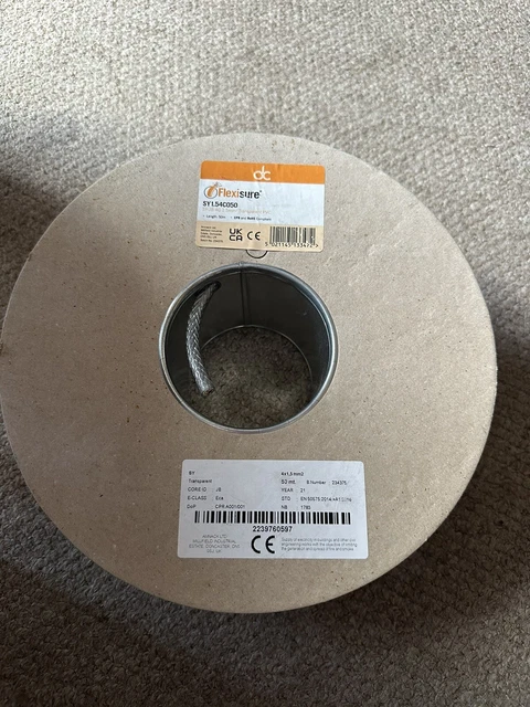 SY Kabel 4 Kerne 1,5 mm Stahl geflochten Multicore Steuerung flexibel. 50m