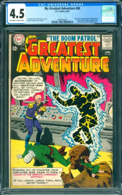 My Greatest Adventure #80 CGC 4.5 DC 1963 1st Doom Patrol! N10 223 cm bin pr