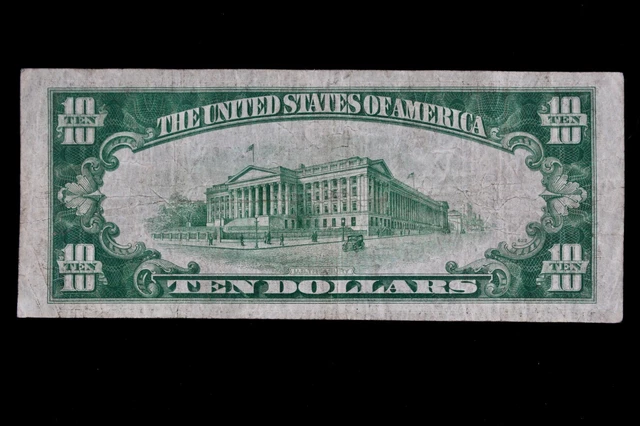 RARE FRONT PLATE 87 $10 1934A blue seal Silver Certificate A78642299A series A 3