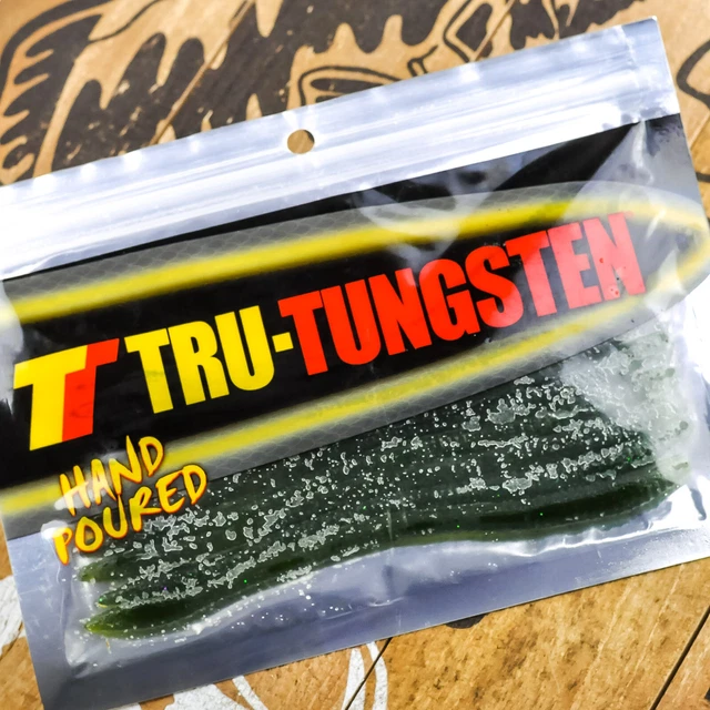 TRU TUNGSTEN Stinger Unweighted Finesse Soft Worm 6.5" 10ct WATERMELON PURPLE FL