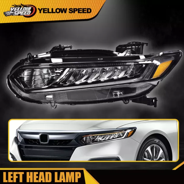 LED DRL Amber Corner Signal Headlight Left Side Fit For 2018-2020 Honda Accord