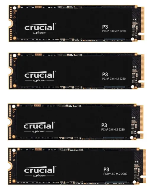 SSD M.2 Crucial P3 500GB 1TB 2TB 4TB NVMe M.2 PCIe 3D NAND SSD UP to 3500MB/s