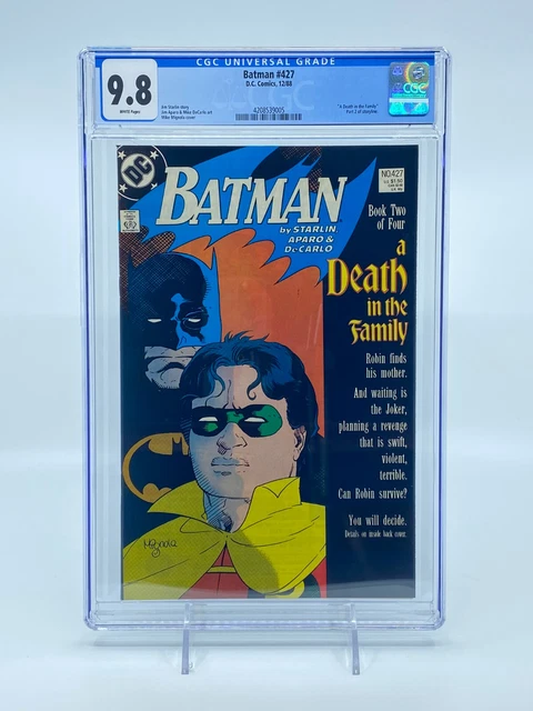 Batman (1940) #427 CGC 9.8 White Pages A Death in the Family Part Two Jason Todd