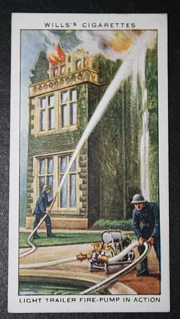 Light Trailer Fire Pump   British Civil Defence  Vintage Card