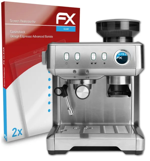 2x Protecteur d'écran pour Gastroback Design Espresso Advanced Barista clair