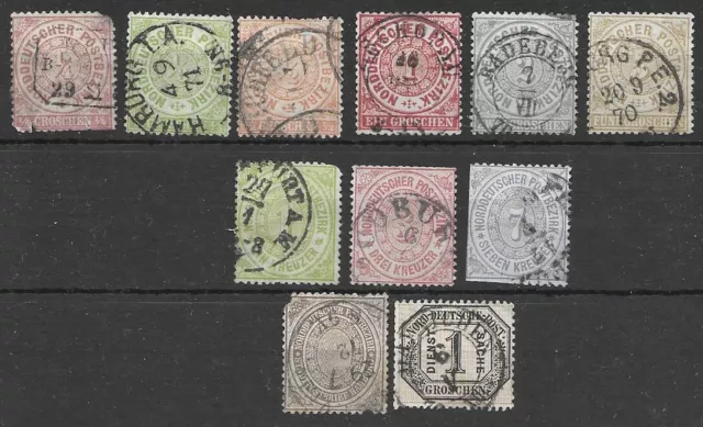 Neuddeutscher Postbezirk, 1868 bis 1869, Groschen und Kreuzer