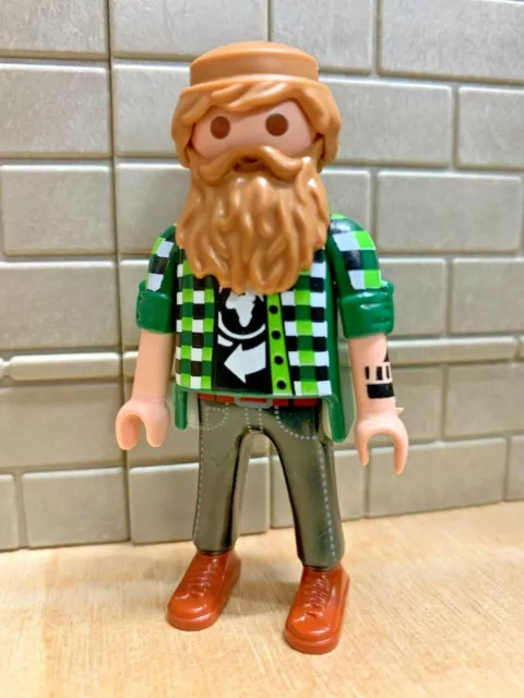 PLAYMOBIL Personnage Homme Gangster Hippie Biker 8 - pour CUSTOM RARE VINTAGE