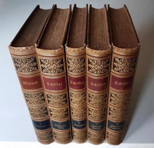 Alte dekorative Bücher um 1900 schöne Buchrücken Konvolut Sammlung Deko #128