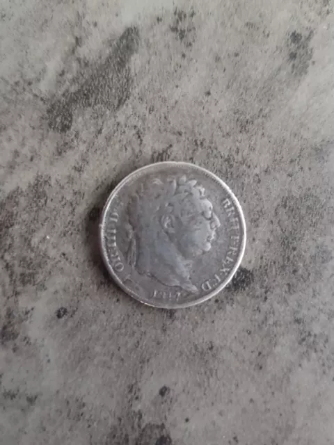 1817 George III Silver 6D/Sixpence Coin