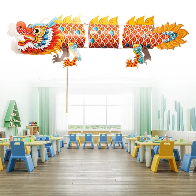DIY Dragon Lantern Making Material Pack Dragon Boat Festival Toys Kids Craft