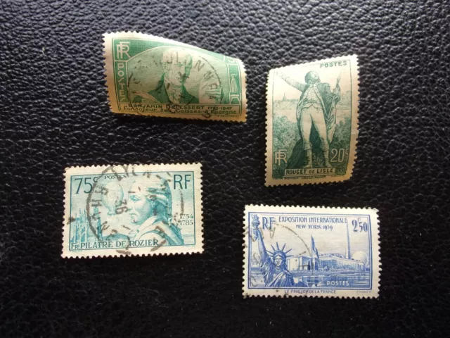 FRANCE - timbre yvert/tellier n° 303 313 314 458 obl (A68)