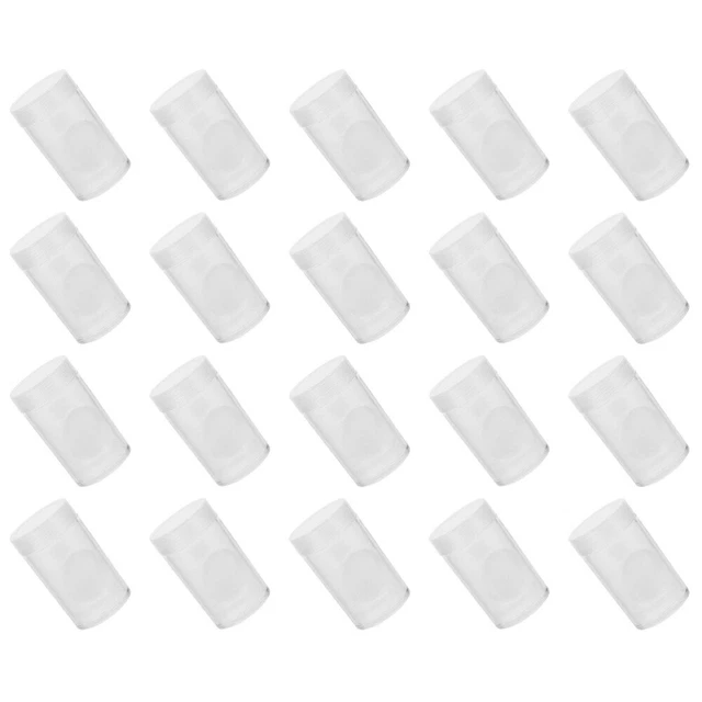 20 Pcs Coin Box Commemorative Container Clear Organizer Plastic Tube 3