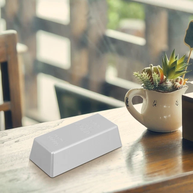 Plastique Lingots D'argent Enfant Fausse Barre Décoration De D'or