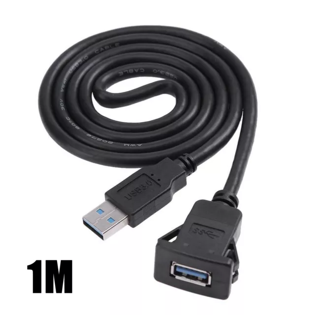 USB 3.0 Einbau Buchse Adapter Anschluss Verlängerung Kabel KFZ Auto Motorrad