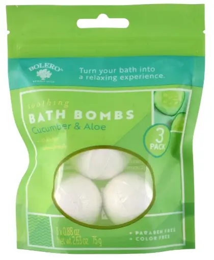 BevHills Bath Bomb 3 Pack Gift Set Soothing Cucumber & Aloe FREE SHIPPING