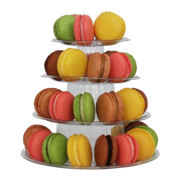 4 niveles Macarrón Pantalla Soporte Pantalla Soporte Soporte Pantalla Cumpleaños
