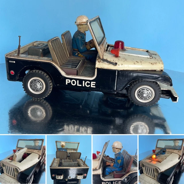 Jeep US Army Militaire – Nomura Japon 1960 – Jouet Métal Tôle Vintage – Combat Jeep