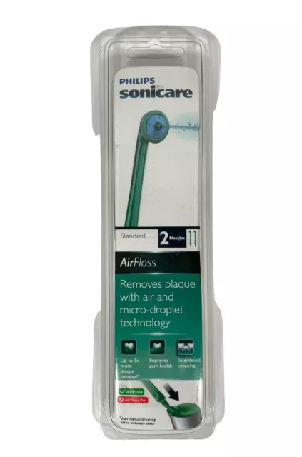 Boquillas de hilo dental estándar genuinas Philips Sonicare HX8012 AirFloss 2 quilates de repuesto