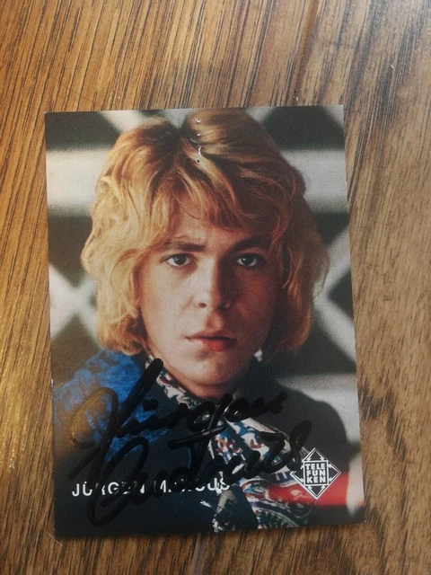 Signed JURGEN MORGAN Card German Singer Autograph Promo