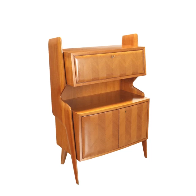 Mobile Vintage Italia Anni 50 Legno impiallacciato di Mogano Ante Ribalta