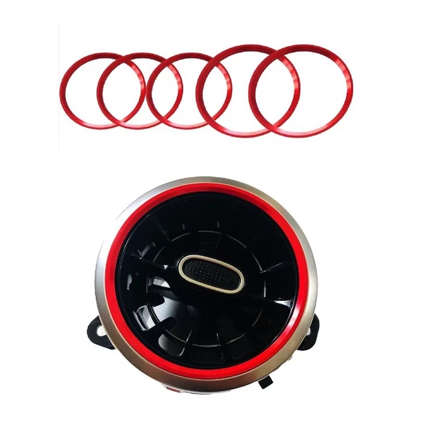 Set Di 7 Strass Per Bocchette Aria Mercedes-Benz – Decorazione Interno In Alluminio E Cristalli Per Classe A/B/CLA/GLA/GLB (2019-2021) – Cerchio E Adesivo