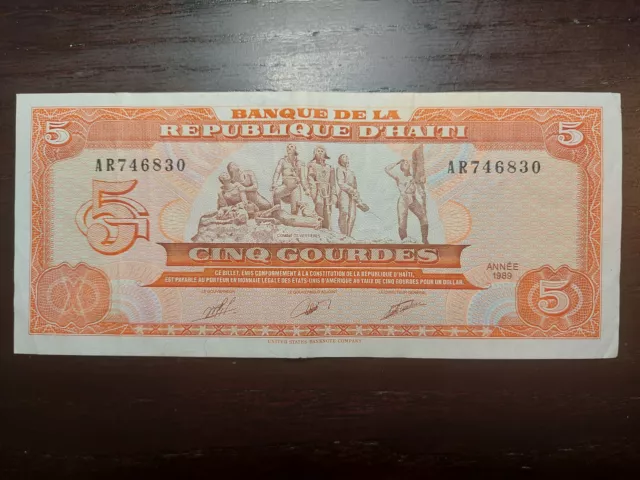 Haiti 5 Gourdes 1989, P-255