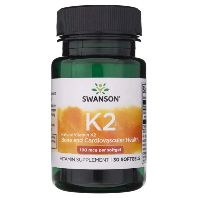Swanson Vitamine K2 MK7 100 mcg, 30 capsules