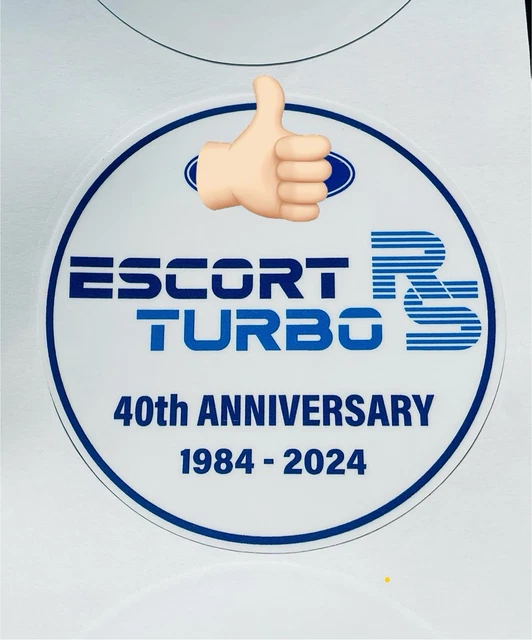 ESCORT RS TURBO S1 Anniversary Window Sticker £8.00 - PicClick UK