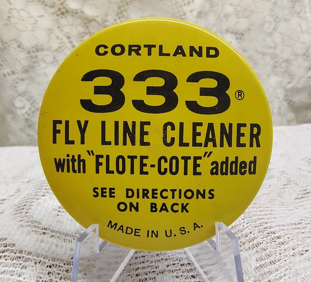 Vintage - Cortland Fly Fishing Line Cleaner w/ Flote-Cote. U.S.A