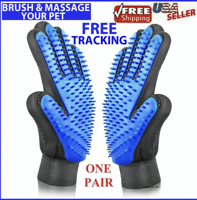 Pet Hair Brush Dog Cat Comb GLOVE Grooming Remover Mitt Fur Massage DeShedding