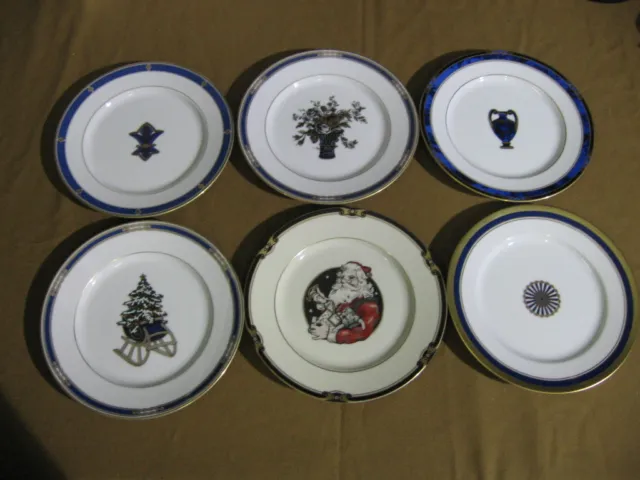 Mint Set of 6 Fitz & Floyd American Settings Christmas Luncheon Plates MINT
