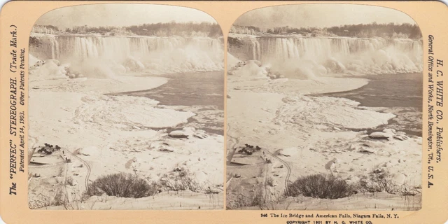 The Ice Bridge And American Falls, Niagara Falls, N.y.- 1901 By H.c. White Co.