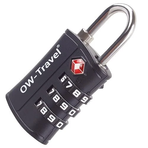OW-Travel Cadenas TSA pour valise. Cadenas code 3 chiffres ABS Antivol pour B...