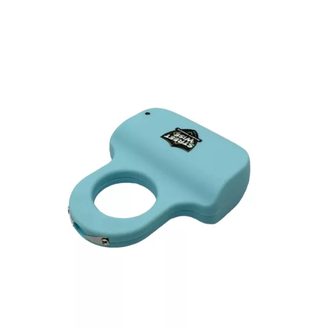 Streetwise Ring Stun Gun: Compact, Squeeze-N-Stun Technology- Teal