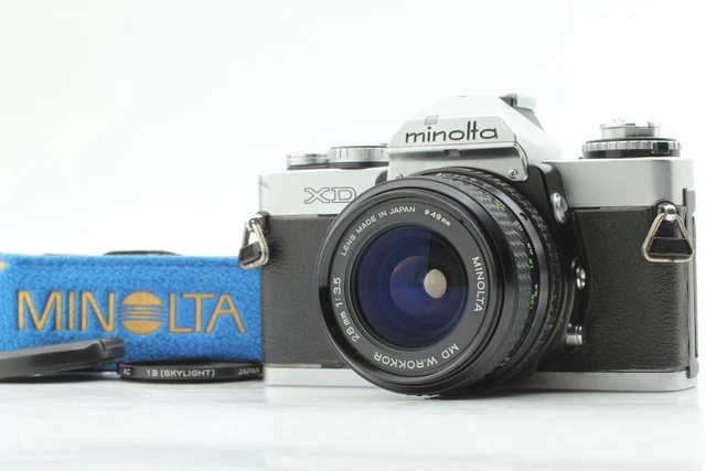 Vidéo [Exc+5 / Dragonne] Minolta XD Silver 35mm SLR Film Camera + 28mm...