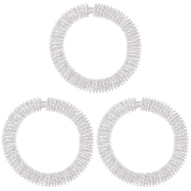 3 Count Metal Spiky Sensory Acupressure Bracelet Blood Circulation