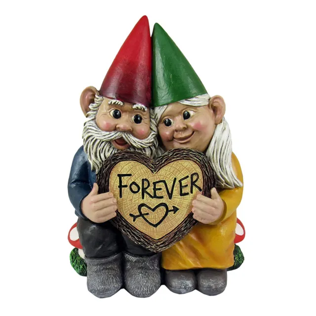 1*Gnome Couple Statue Dwarf Garden Gnome Decoration for Yard Desk Ornament Decor