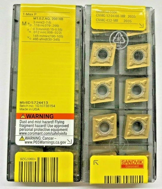 SANDVIK INDEXABLE INSERTS Cnmg 120408MR 2035 Indexable Insert New 139.41 PicClick AU