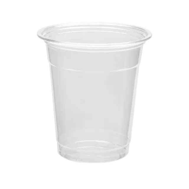 50 x 12oz Cold Drink Cup 340mL Clear Plastic PET Cups Slushie Juice Smoothie