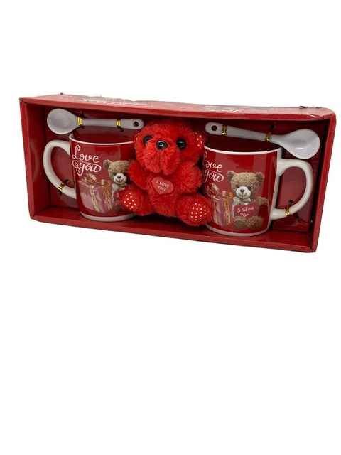 Kaffeebecher set / inkl. Teddy - Muttertag, Valentinstag