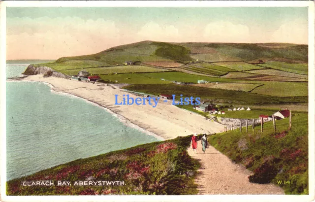 Clarach Bay Aberystwyth Wales Valentines Postcard C264